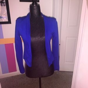 Royal Blue Open-Front Women's Blazer